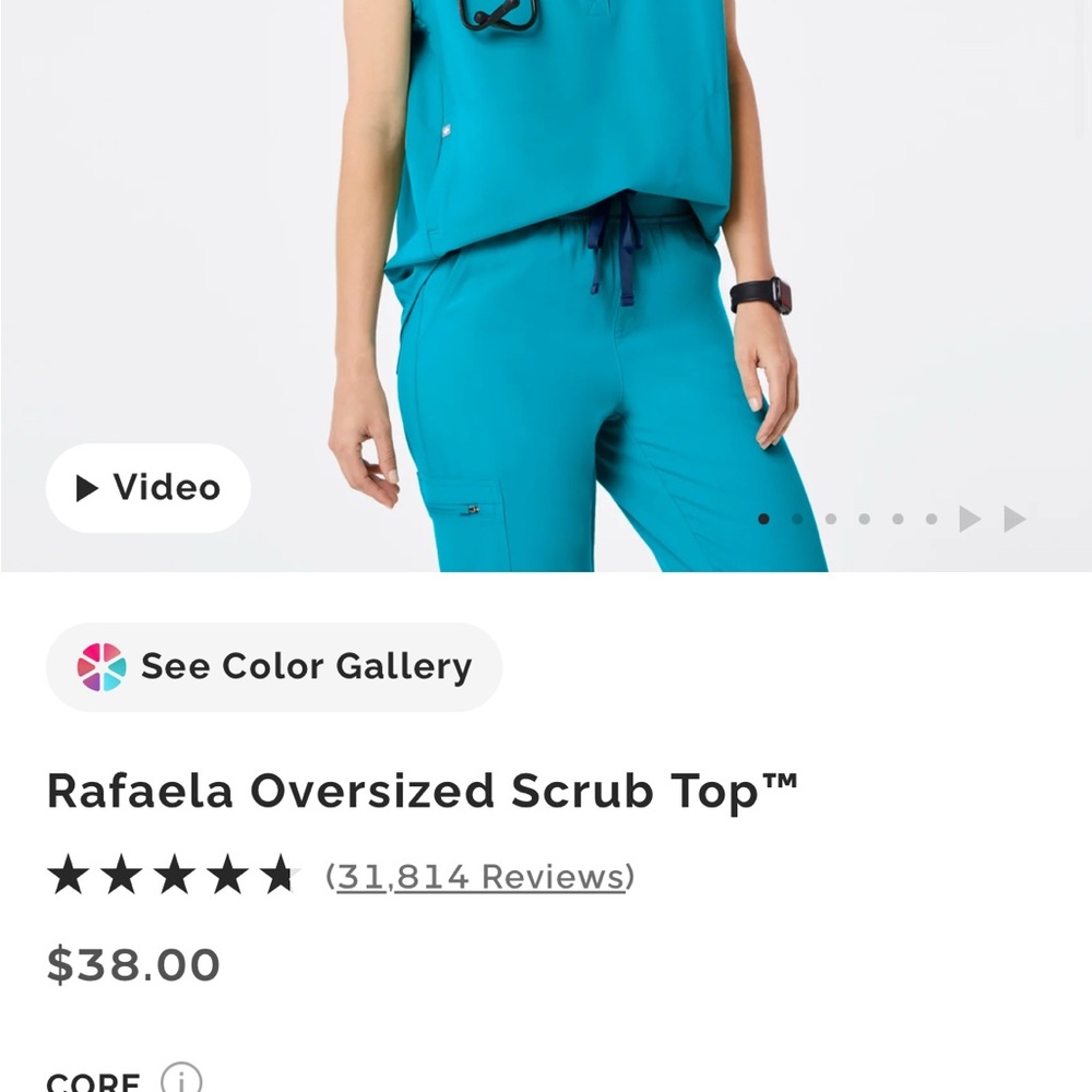 Figs Women's Vibrant Blue Blouse - Picture 4 of 4